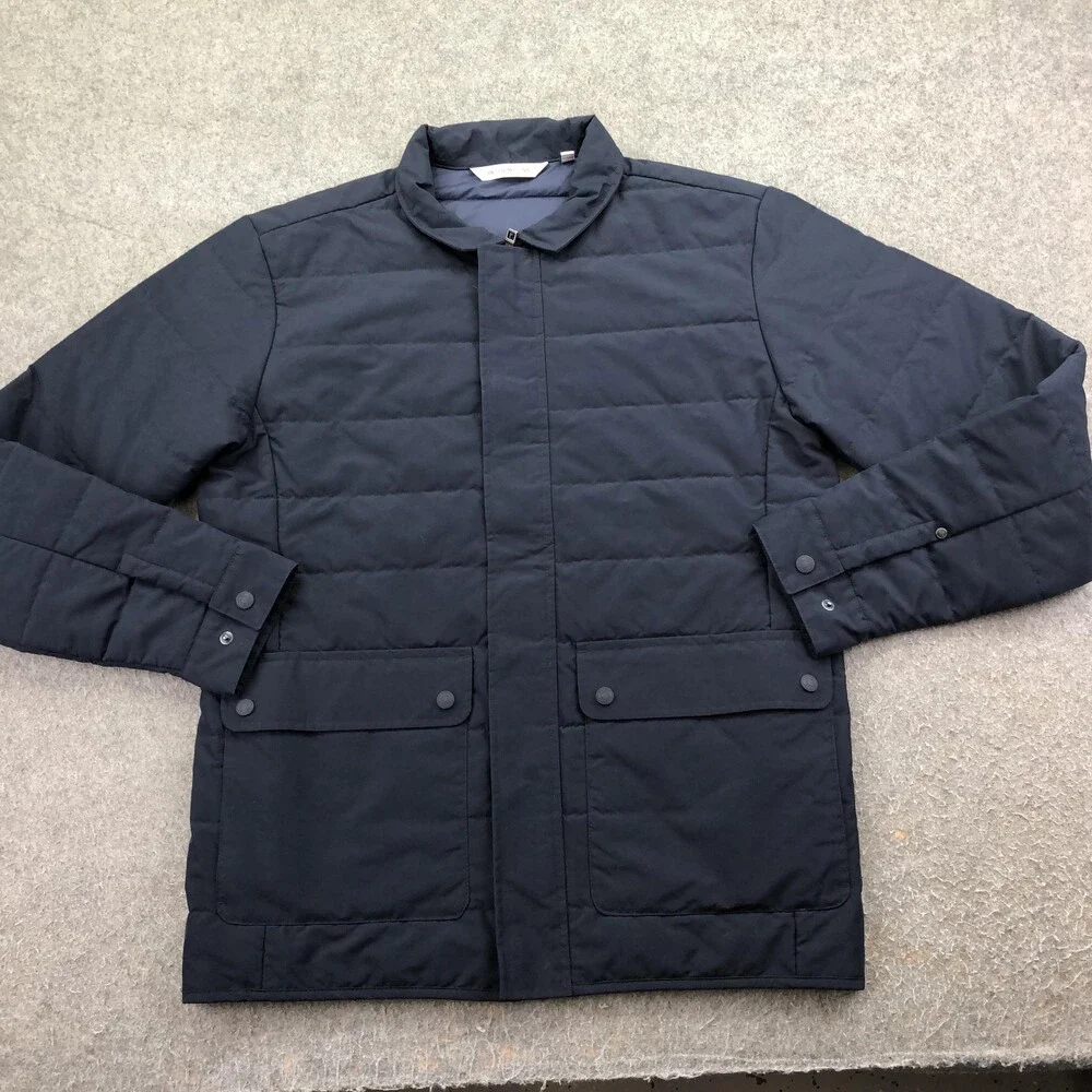 Peter Millar Jacket Mens Medium Blue Quilted Mercer Full Zip Padded Outdoor